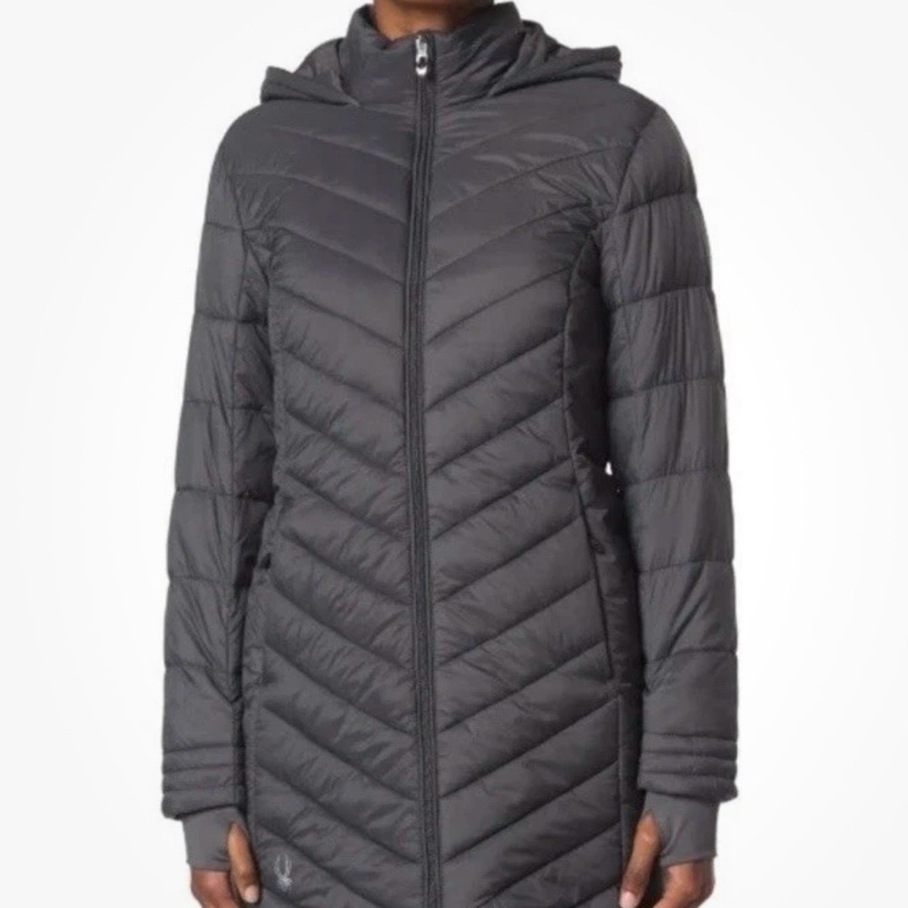 Spyder Women's Charcoal Gray Puffer Jacket